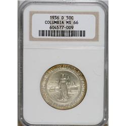 1936-D 50C Columbia MS66 NGC