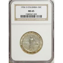 1936-S 50C Columbia MS65 NGC