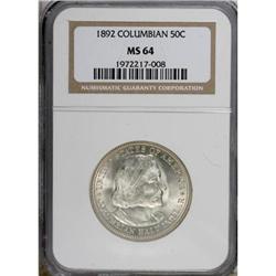 1892 50C Columbian MS64 NGC