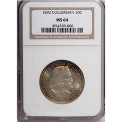 1892 50C Columbian MS64 NGC
