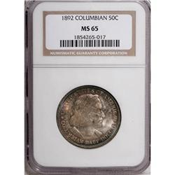 1892 50C Columbian MS65 NGC