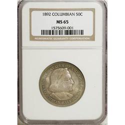 1892 50C Columbian MS65 NGC