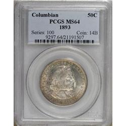 1893 50C Columbian MS64 PCGS