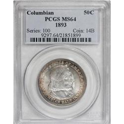 1893 50C Columbian MS64 PCGS