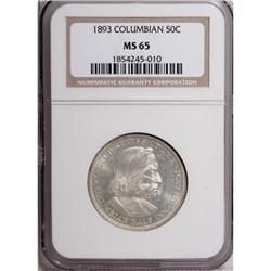 1893 50C Columbian MS65 NGC