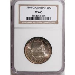 1893 50C Columbian MS65 NGC
