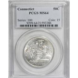 1935 50C Connecticut MS64 PCGS