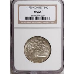 1935 50C Connecticut MS66 NGC