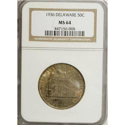1936 50C Delaware MS64 NGC