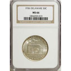 1936 50C Delaware MS66 NGC