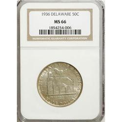 1936 50C Delaware MS66 NGC