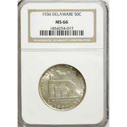 1936 50C Delaware MS66 NGC