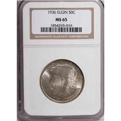 1936 50C Elgin MS65 NGC