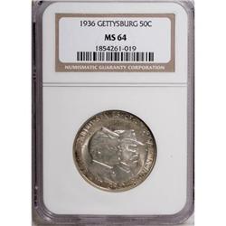 1936 50C Gettysburg MS64 NGC