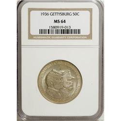 1936 50C Gettysburg MS64 NGC