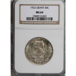 1922 50C Grant no Star MS64 NGC