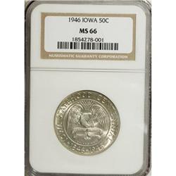 1946 50C Iowa MS66 NGC