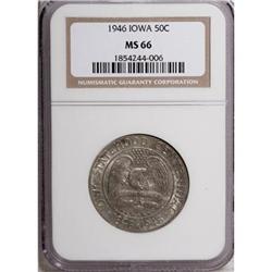 1946 50C Iowa MS66 NGC
