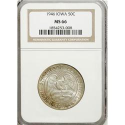 1946 50C Iowa MS66 NGC