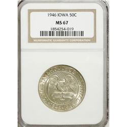 1946 50C Iowa MS67 NGC
