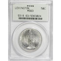 1925 50C Lexington MS63 PCGS