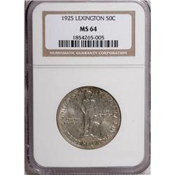 1925 50C Lexington MS64 NGC
