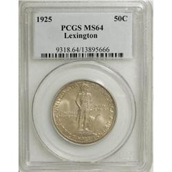 1925 50C Lexington MS64 PCGS