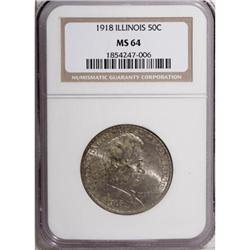1918 50C Lincoln MS64 NGC