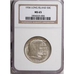 1936 50C Long Island MS65 NGC