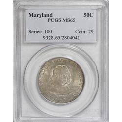 1934 50C Maryland MS65 PCGS