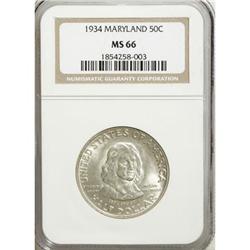 1934 50C Maryland MS66 NGC