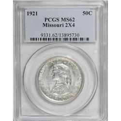 1921 50C Missouri 2x4 MS62 PCGS