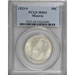 1923-S 50C Monroe MS64 PCGS