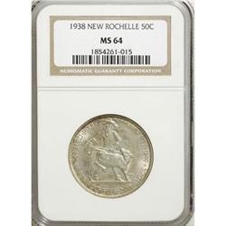1938 50C New Rochelle MS64 NGC