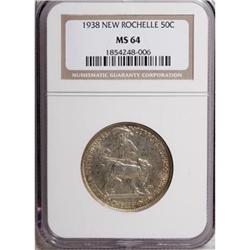 1938 50C New Rochelle MS64 NGC