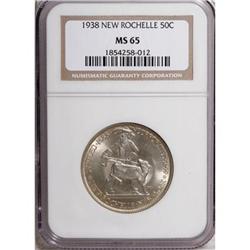 1938 50C New Rochelle MS65 NGC