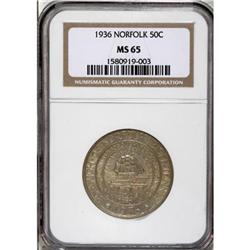 1936 50C Norfolk MS65 NGC
