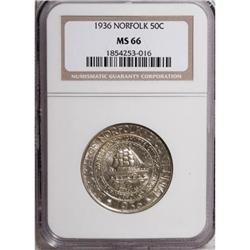 1936 50C Norfolk MS66 NGC