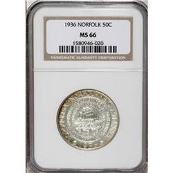 1936 50C Norfolk MS66 NGC