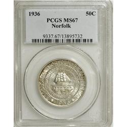 1936 50C Norfolk MS67 PCGS