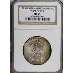 1925 Medal Norse Thick Planchet MS64 NGC