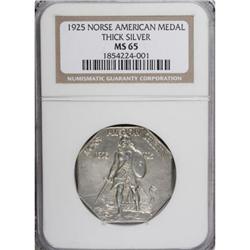 1925 Medal Norse Thick Planchet MS65 NGC