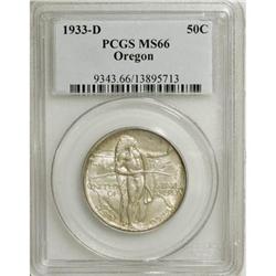 1933-D 50C Oregon MS66 PCGS