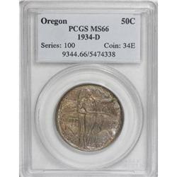 1934-D 50C Oregon MS66 PCGS