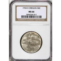 1934-D 50C Oregon MS66 NGC