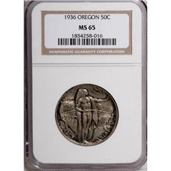 1936 50C Oregon MS65 NGC