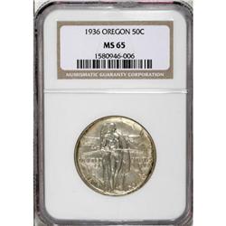 1936 50C Oregon MS65 NGC