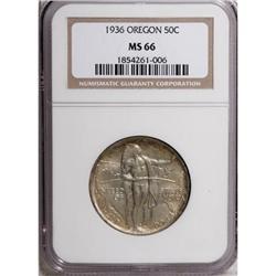 1936 50C Oregon MS66 NGC