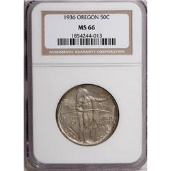 1936 50C Oregon MS66 NGC