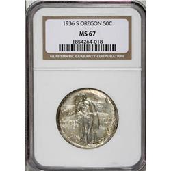 1936-S 50C Oregon MS67 NGC